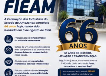 SINAEES-AM homenageia a FIEAM pelos seus 66 anos de história e contribuição ao desenvolvimento do Amazonas